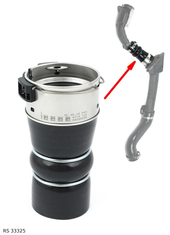 Durite de suralimentation — Renault Mégane 1.5 dCi 110 ch à partir de 2008, version courte — RS 33325 — vue 1