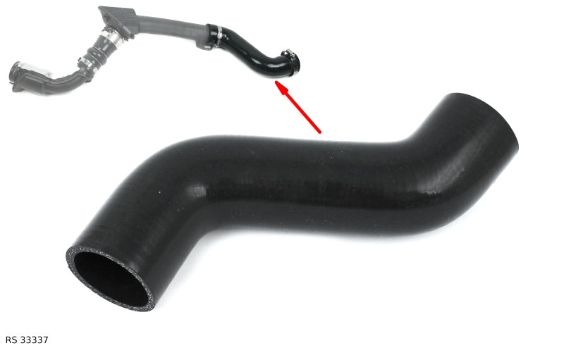 Durite de suralimentation — Renault Kangoo 1.5 dCi à partir de 2008, liaison turbo–échangeur, côté échangeur — RS 33337 — vue 1
