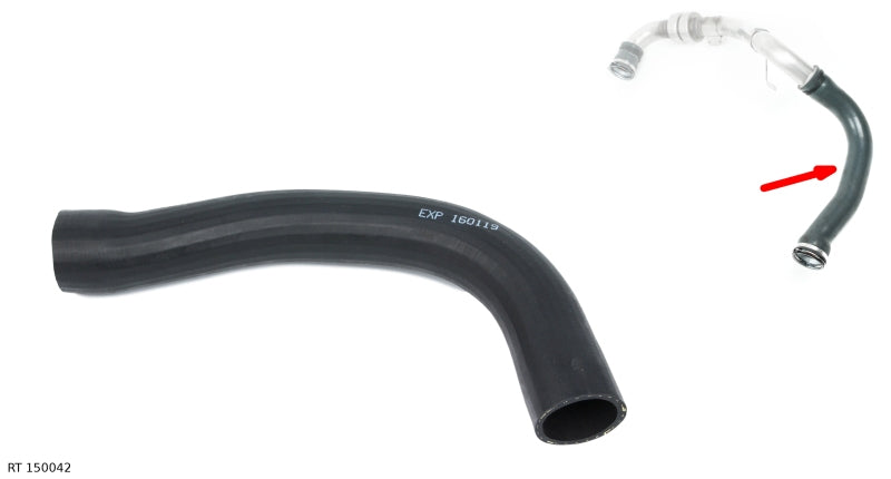 Durite d’air de suralimentation — Renault Laguna — 1.5 dCi — à partir de 2007 — entre le turbo et l’échangeur — RT 150042 — vue 1