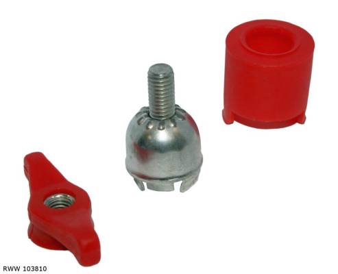 Cosse de batterie — Borne positive (+) — raccordement par cosse à œillet — RWW 103810 — vue 2