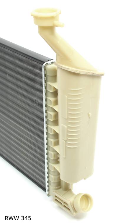 Radiateur de refroidissement moteur — Citroën Berlingo / Peugeot Partner — 1.1 à 1.8 — jusqu’à 1998 — 610 × 380 mm — RWW 345 — vue 3