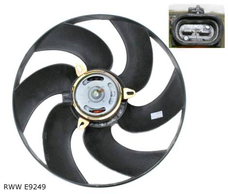 Ventilateur de refroidissement moteur — Renault 19 / Mégane / Clio — diamètre 380 mm — RWW E9249 — vue 2
