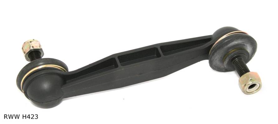 Biellette de barre stabilisatrice — Peugeot 406 — arrière — articulations à rotules — corps en plastique — RWW H423 — vue 1