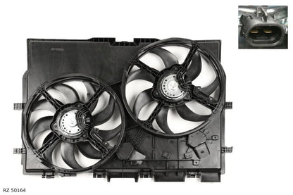 Ventilateur de refroidissement moteur — Peugeot Boxer — à partir de 2006 — ensemble — avec ou sans climatisation — RZ 50164 — vue 2