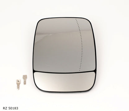 Glace de rétroviseur chauffante — Renault Trafic — à partir de 2014 — côté droit — chauffante, avec support — RZ 50183 — vue 1
