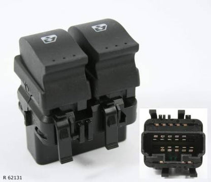 Interrupteur de lève-vitre — Renault Clio à partir de 2001, double commande — R 62131 — vue 2