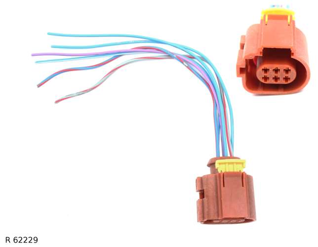 Connecteur électrique de réparation — vanne EGR Citroën/Peugeot/Renault, 6 broches, avec fils — R 62229 — vue 1