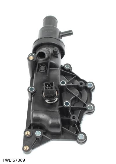 Thermostat de liquide de refroidissement — Renault Laguna — à partir de 2001 — 1.4 à 1.6 — 16 soupapes — 4 broches — 3 raccords — TWE 67009 — vue 2