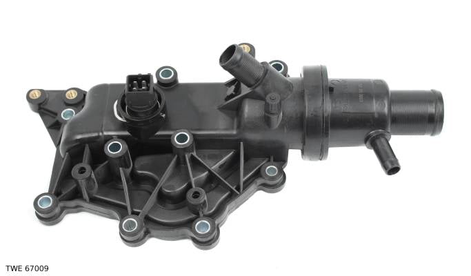 Thermostat de liquide de refroidissement — Renault Laguna — à partir de 2001 — 1.4 à 1.6 — 16 soupapes — 4 broches — 3 raccords — TWE 67009 — vue 1
