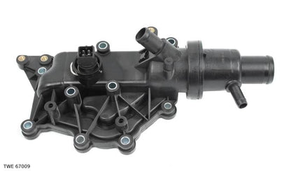 Thermostat de liquide de refroidissement — Renault Laguna — à partir de 2001 — 1.4 à 1.6 — 16 soupapes — 4 broches — 3 raccords — TWE 67009 — vue 1