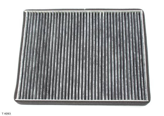 Filtre d’habitacle à charbon actif — Renault Mégane — à partir de 1998 — avec climatisation — sans cadre — charbon actif — T 4093 — vue 1