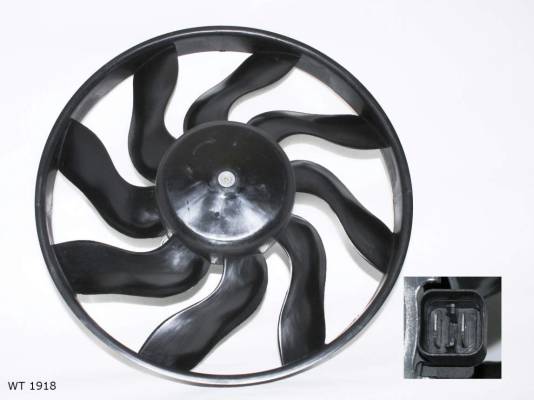 Ventilateur de refroidissement moteur — Peugeot 406 — avec hélice — WT 1918 — vue 1