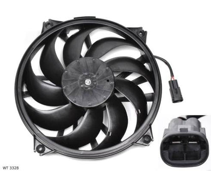 Ventilateur de refroidissement moteur — Peugeot 307 / Partner / Citroën C5 — 385 mm — ensemble — WT 3328 — vue 1