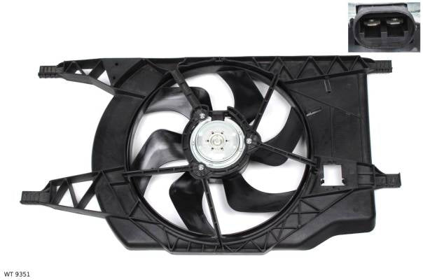 Ventilateur de refroidissement moteur — Renault Laguna — à partir de 2001 — avec carénage — WT 9351 — vue 2