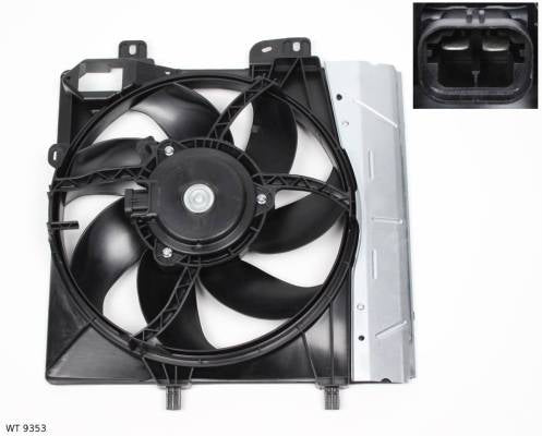 Ventilateur de refroidissement moteur — Citroën C2 / C3 / Peugeot 1007 / 207 — ensemble — WT 9353 — vue 2