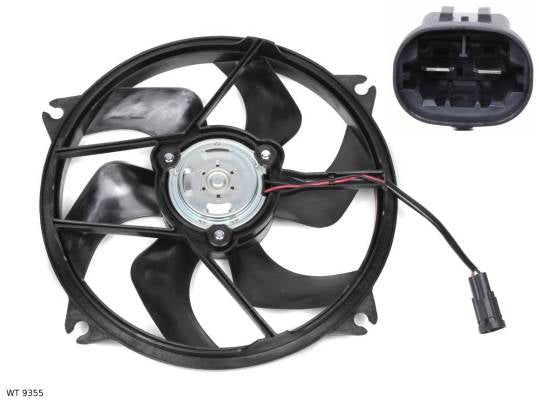 Ventilateur de refroidissement moteur — Peugeot 307 — à partir de 2000 — 2 vitesses — 6 pales — 400 W — WT 9355 — vue 2