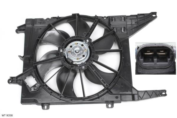 Ventilateur de refroidissement moteur — Renault Mégane jusqu’à 2002 / Scénic jusqu’à 2003 — avec carénage — WT 9358 — vue 2