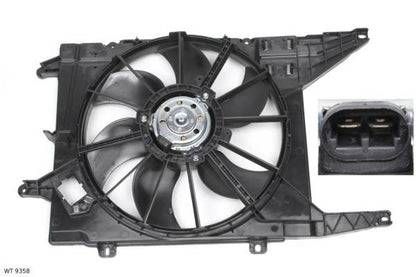 Ventilateur de refroidissement moteur — Renault Mégane jusqu’à 2002 / Scénic jusqu’à 2003 — avec carénage — WT 9358 — vue 2