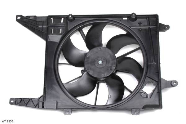 Ventilateur de refroidissement moteur — Renault Mégane jusqu’à 2002 / Scénic jusqu’à 2003 — avec carénage — WT 9358 — vue 1
