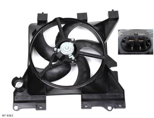 Ventilateur de refroidissement moteur — Citroën Xsara — à partir de 2000 — 1.6 / 1.8 — avec carénage — WT 9363 — vue 1