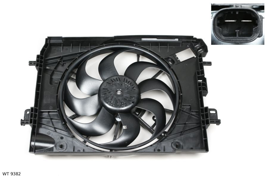 Ventilateur de refroidissement moteur — Renault Clio — à partir de 2012 — avec carénage — WT 9382 — vue 1
