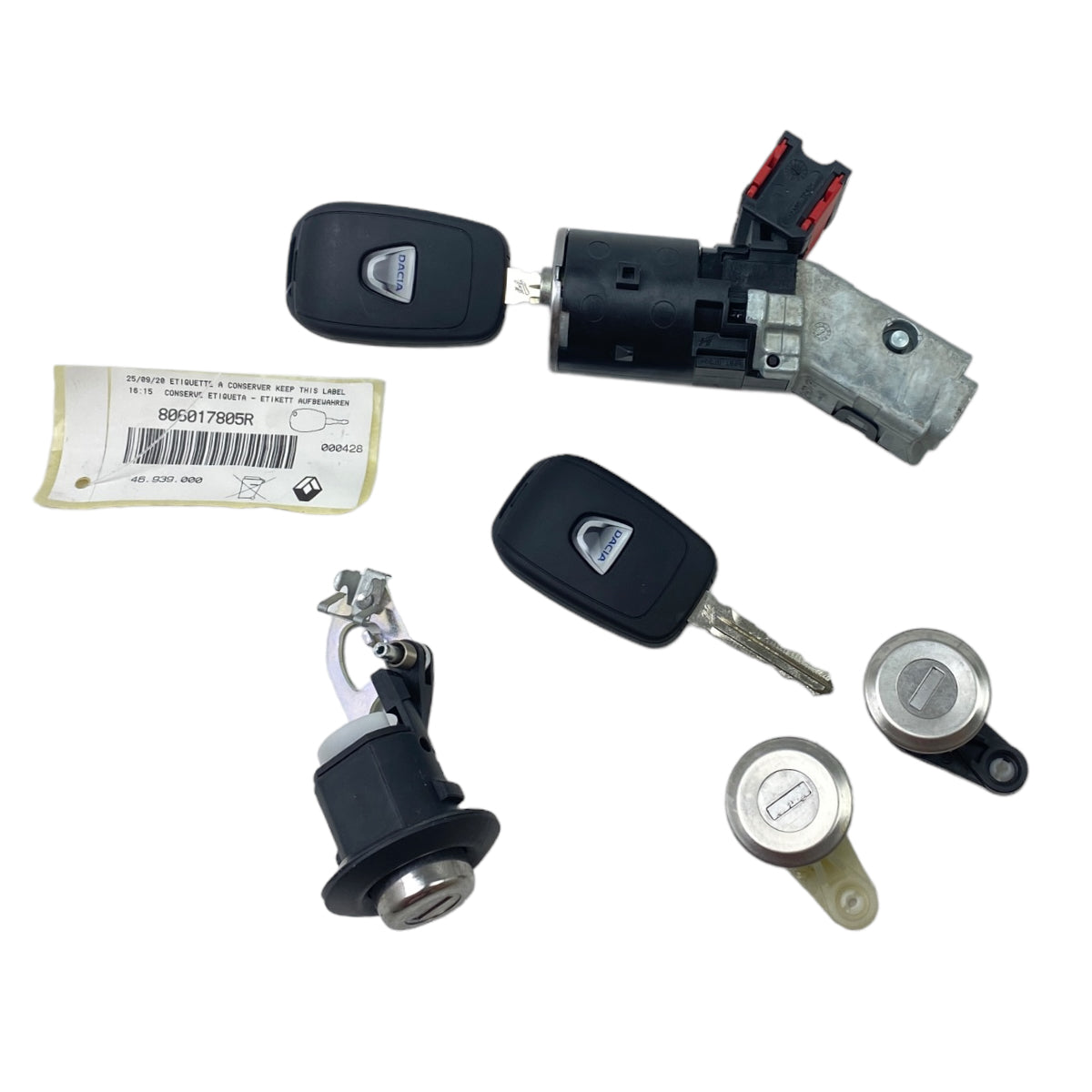 Pièce d'origine Kit de serrures avec neiman pour Dacia 806017805R