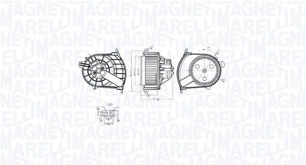 Dessin technique du fabricant — Pulseur d’air habitacle — Magneti Marelli 069412767010