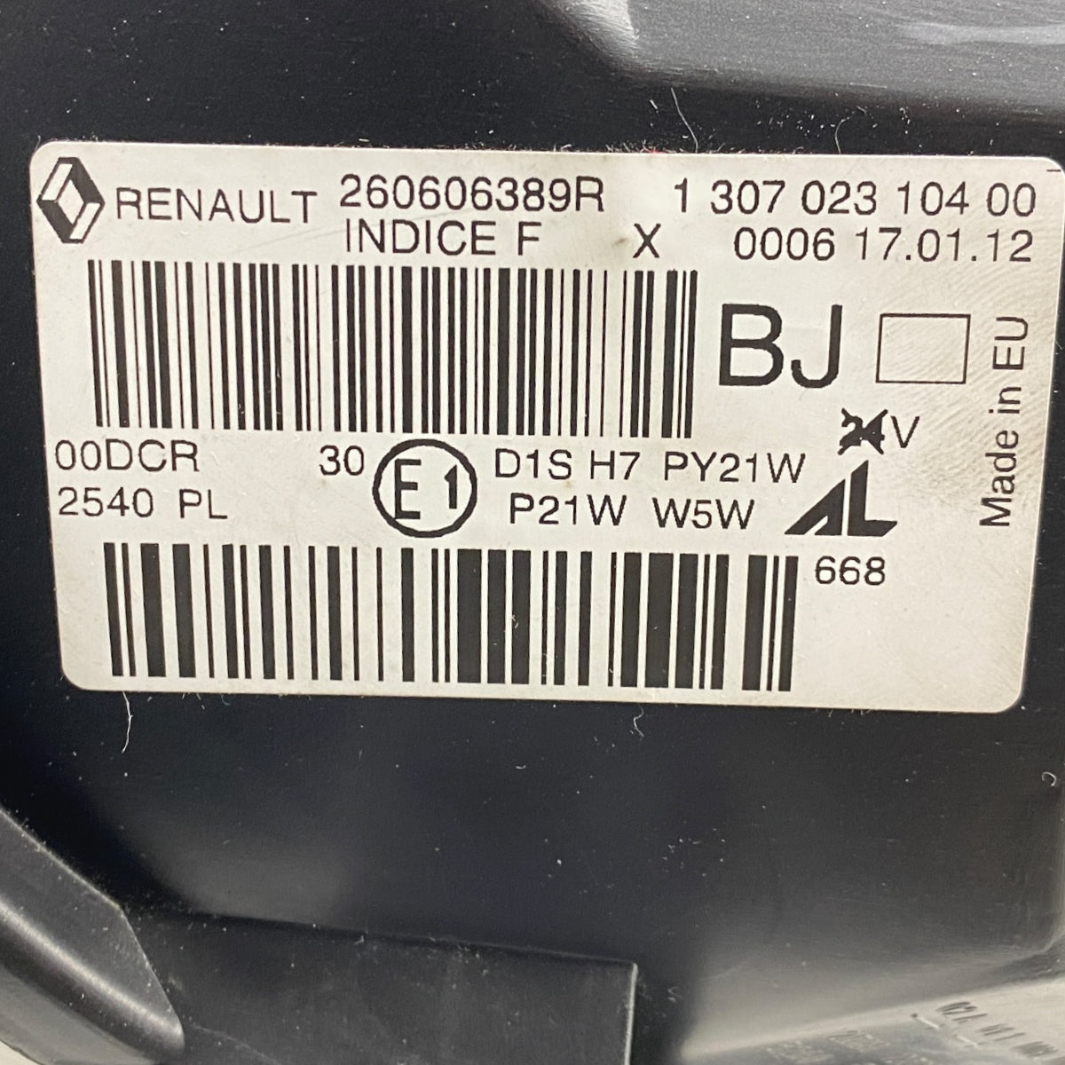 Pièce d'origine Phare xénon avant gauche pour Renault Megane III 260606389R