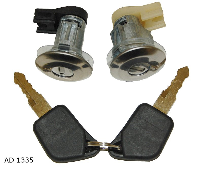 Jeu de barillets de serrures de portes pour Peugeot 205 et 405 — gauche et droit — AD 1335 — vue 1
