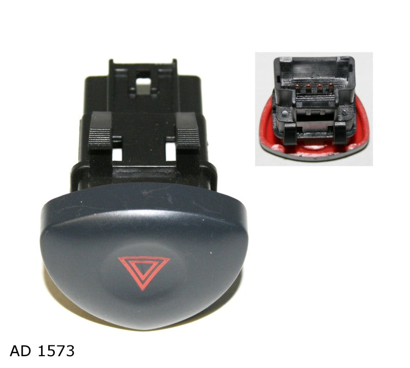Interrupteur de feux de détresse pour Renault Clio II à partir de 2001 — AD 1573 — vue 1