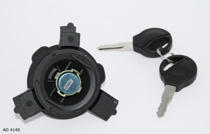 Bouchon de réservoir de carburant avec clés pour Peugeot 206, sous trappe plastique — AD 4148 — vue 1