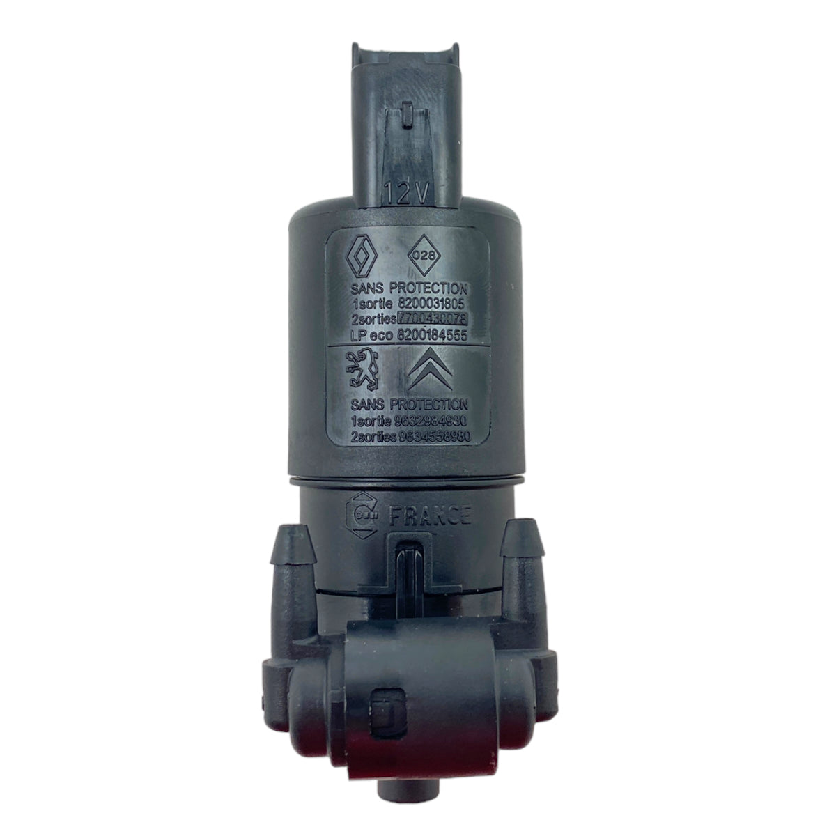 Pièce d'origine Pompe de lave-glace pour Renault Citroën Peugeot 8200184555
