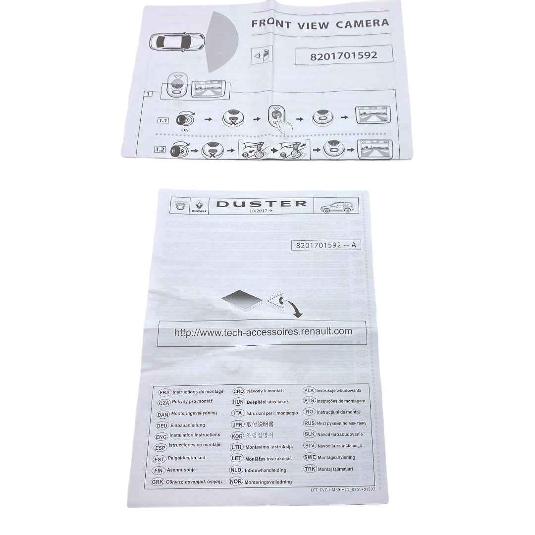 Pièce d'origine Caméra avant 180 degrés pour Dacia Duster II 8201701592