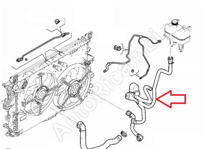 Pièce d'origine Durites de refroidissement pour Fiat Ducato 2.2 Multijet à partir de 2021 52163450