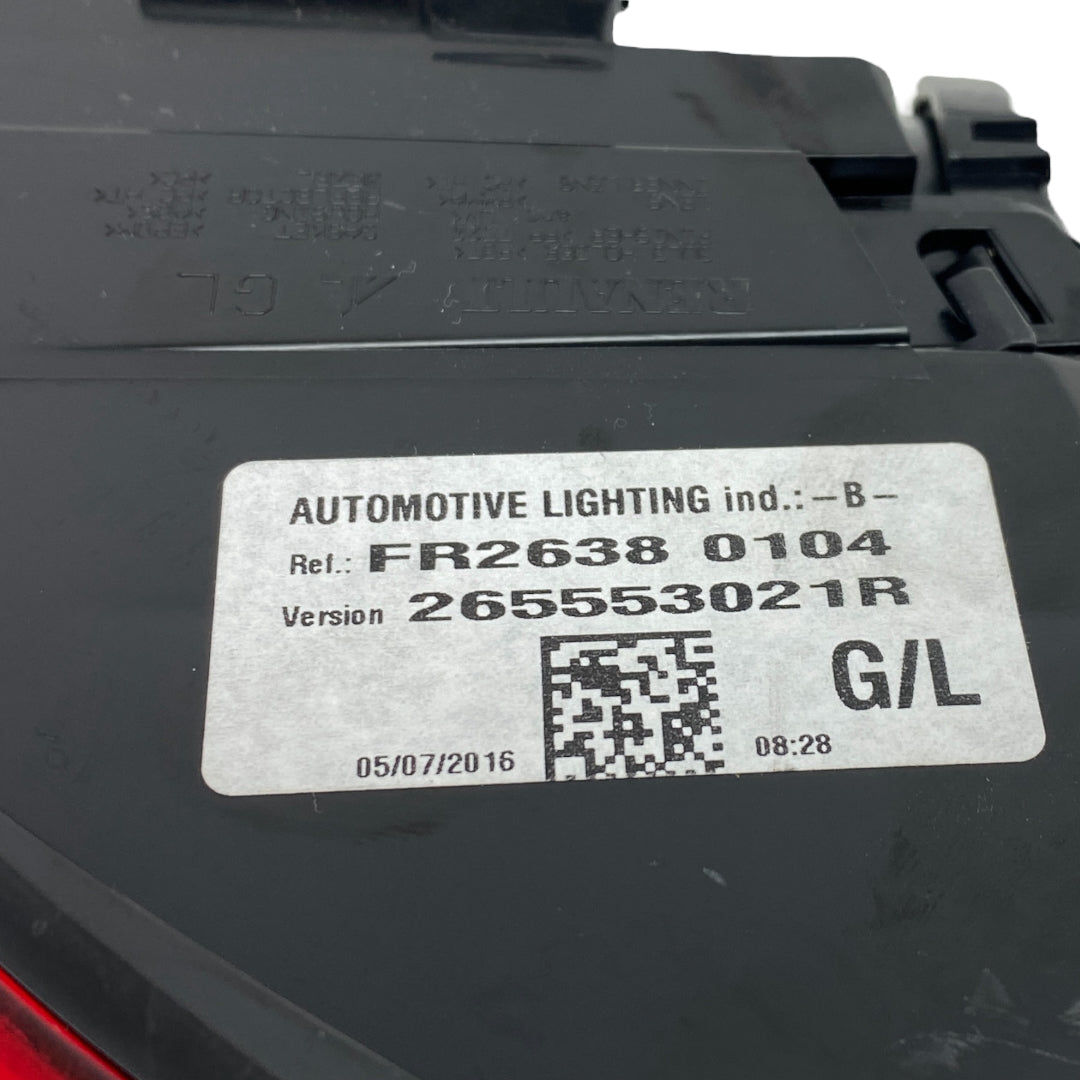 Pièce d'origine Feu arrière gauche pour Renault Clio IV 265553021R