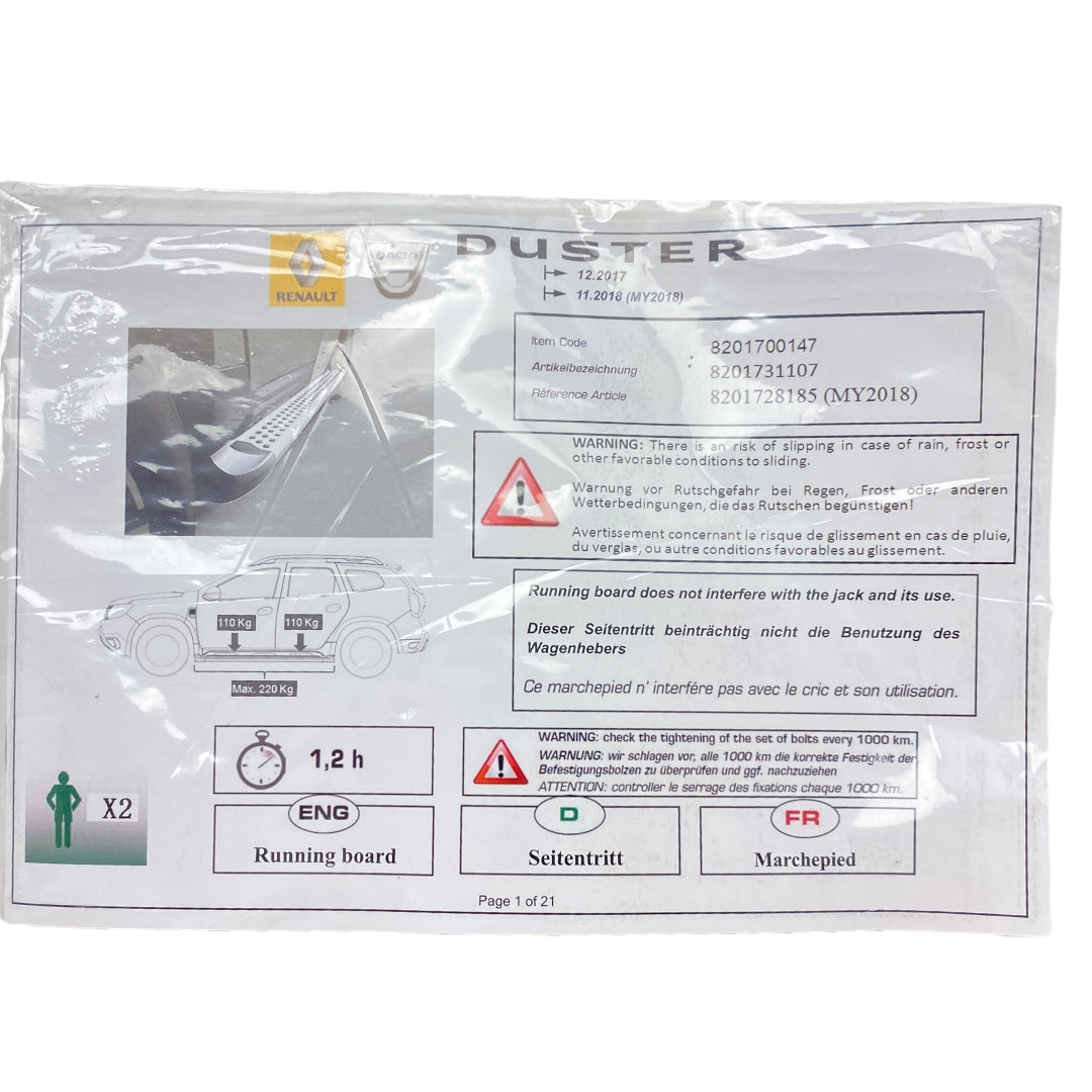 Pièce d'origine Support de marchepieds pour Dacia Duster II 8201731107