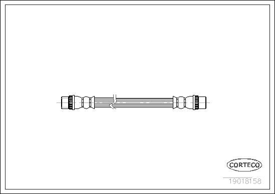 Schéma technique du fabricant — Flexible de frein — CORTECO 19018158