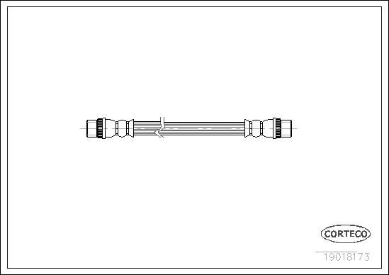 Schéma technique du fabricant — Flexible de frein — CORTECO 19018173