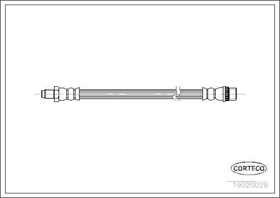 Schéma technique du fabricant — Flexible de frein — CORTECO 19020028