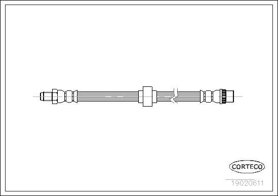 Schéma technique du fabricant — Flexible de frein — CORTECO 19020611