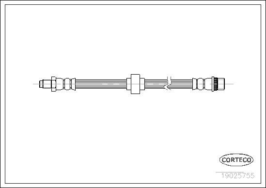 Schéma technique du fabricant — Flexible de frein — CORTECO 19025755