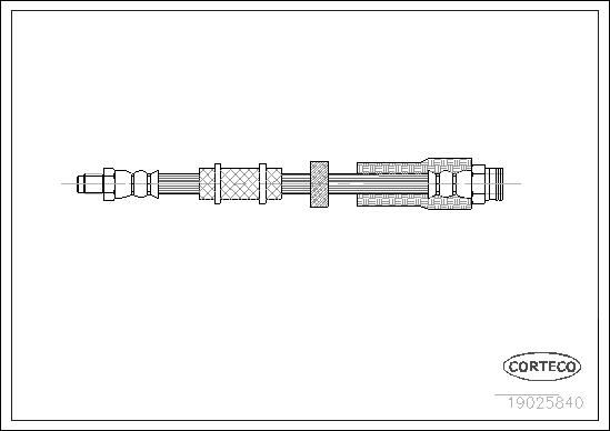 Schéma technique du fabricant — Flexible de frein — CORTECO 19025840