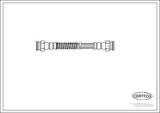 Schéma technique du fabricant — Flexible de frein — CORTECO 19025846