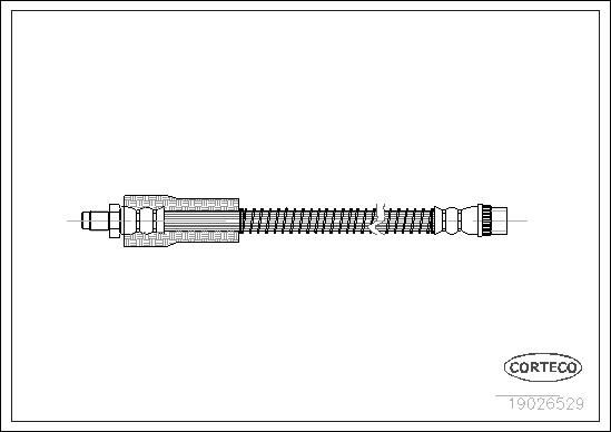 Schéma technique du fabricant — Flexible de frein — CORTECO 19026529