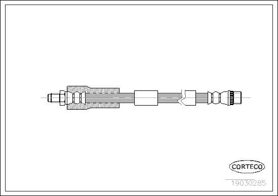 Schéma technique du fabricant — Flexible de frein — CORTECO 19030285
