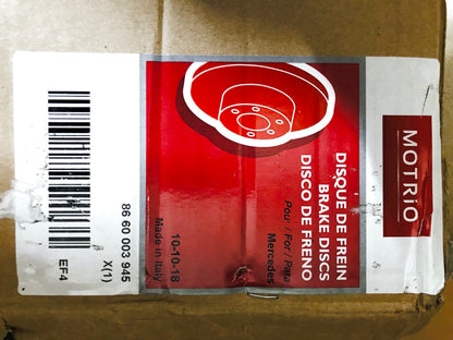Jeu de disques de frein avant Motrio pour Mercedes Vito et Viano W639 — vue 2