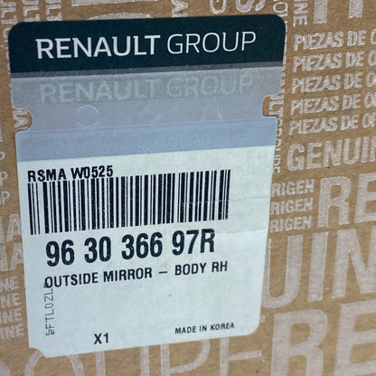 Pièce d'origine Rétroviseur extérieur droit pour Renault Koleos II 963036697R