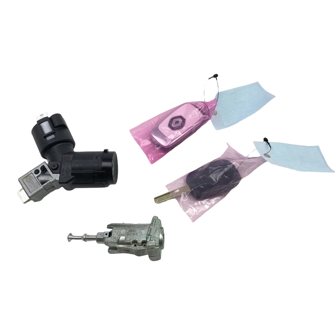 Pièce d'origine Barillet de contact avec jeu de serrures et 2 clés pour Renault Clio V Scenic IV 806010593R