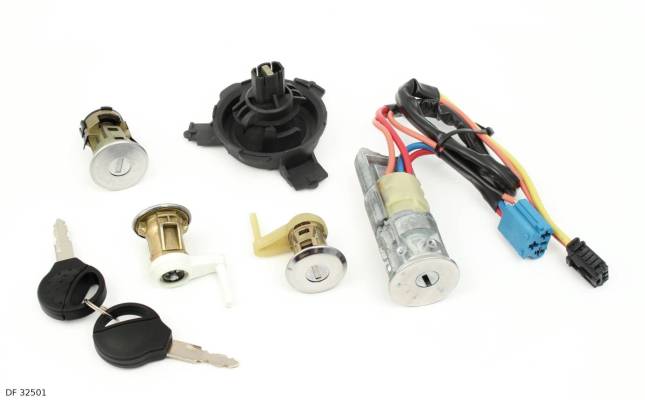 Kit de serrures et contacteur de démarrage pour Peugeot 206 CC à partir de 2002, côtés gauche et droit — DF 32501 — vue 2