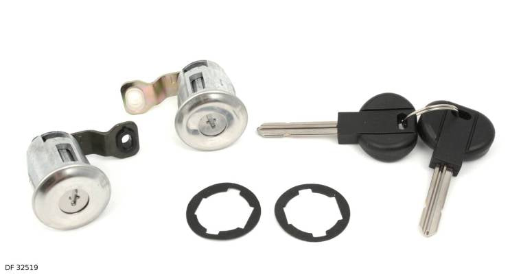 Jeu de barillets de serrure de porte pour Citroën Berlingo, Xsara et Peugeot Partner, côtés gauche et droit — DF 32519 — vue 1
